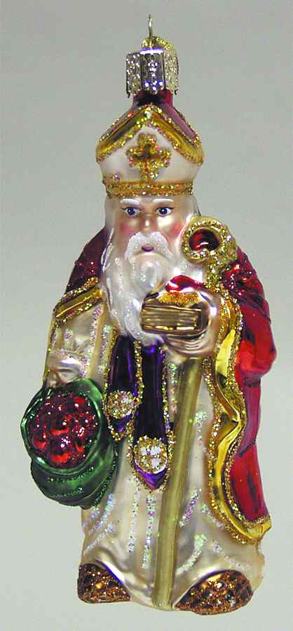Santa and Mrs Claus St Nicholas - No Box by Old World Christmas (Newer)-1