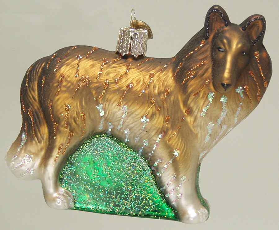Animals Collie-Brown - No Box 204a by Old World Christmas (Newer)-1