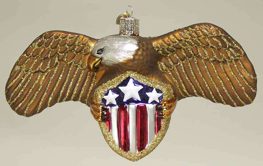 Birds-Hanging Eagle With Shield - No Box by Old World Christmas (Newer)-1