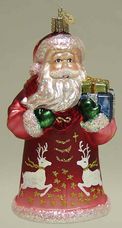 Santa and Mrs Claus Glistening Father Christmas - No Box by Old World Christmas (Newer)-1