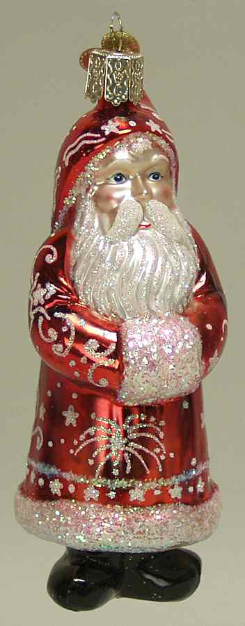 Santa and Mrs Claus Glistening Candy Mold Santa - No Box by Old World Christmas (Newer)-1