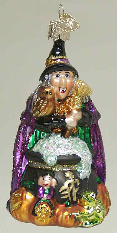 Halloween Witch With Cauldron - No Box by Old World Christmas (Newer)-1