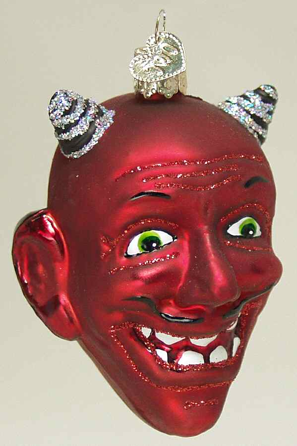 Halloween Devil Head - No Box by Old World Christmas (Newer)-1