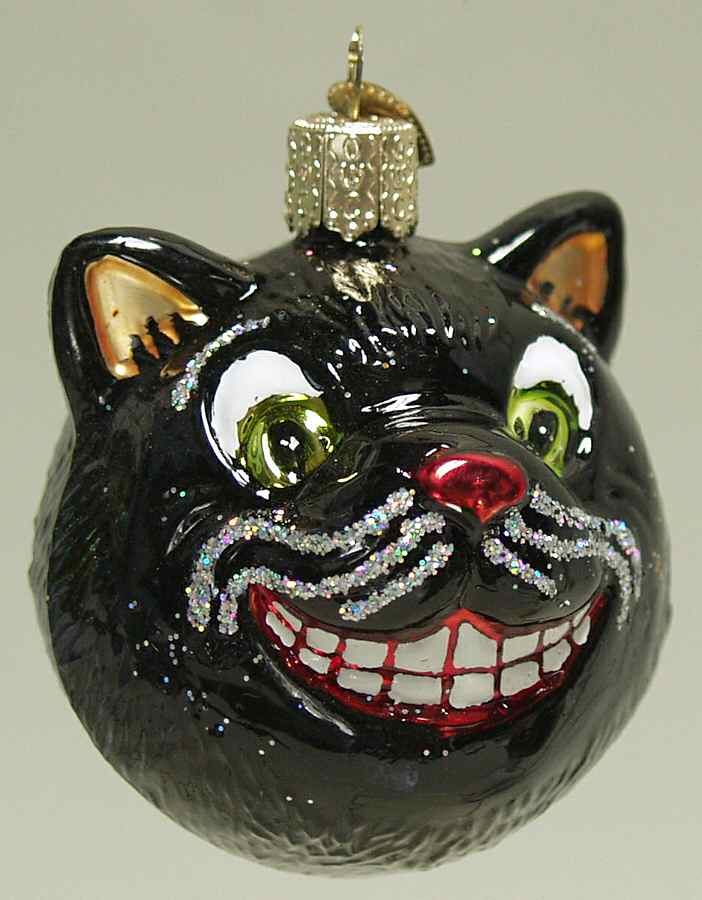 Halloween Grinning Cat - No Box by Old World Christmas (Newer)-1