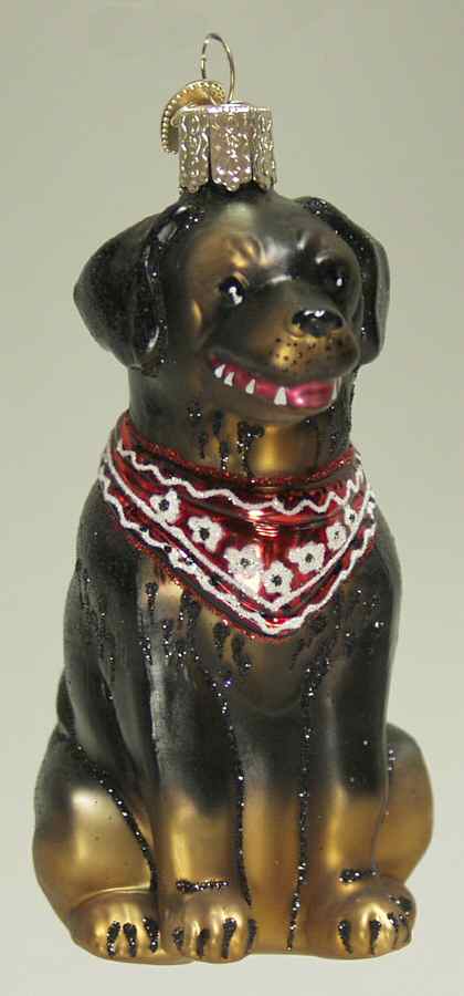 Animals Rottweiler - No Box by Old World Christmas (Newer)-1