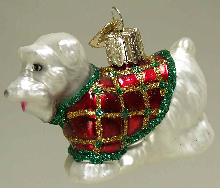 Animals Scotty Dog - White - No Box 101a by Old World Christmas (Newer)-1