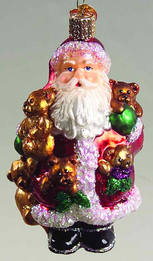 Santa and Mrs Claus Santa Claus With Teddies - No Box by Old World Christmas (Newer)-1
