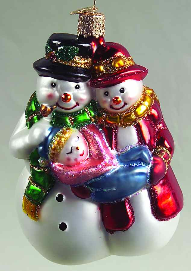 Snowmen Snow Family - No Box by Old World Christmas (Newer)-1