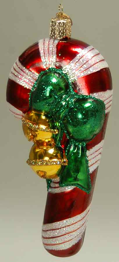 Food and Drink Jingle Bell Candy Cane - No Box by Old World Christmas (Newer)-1