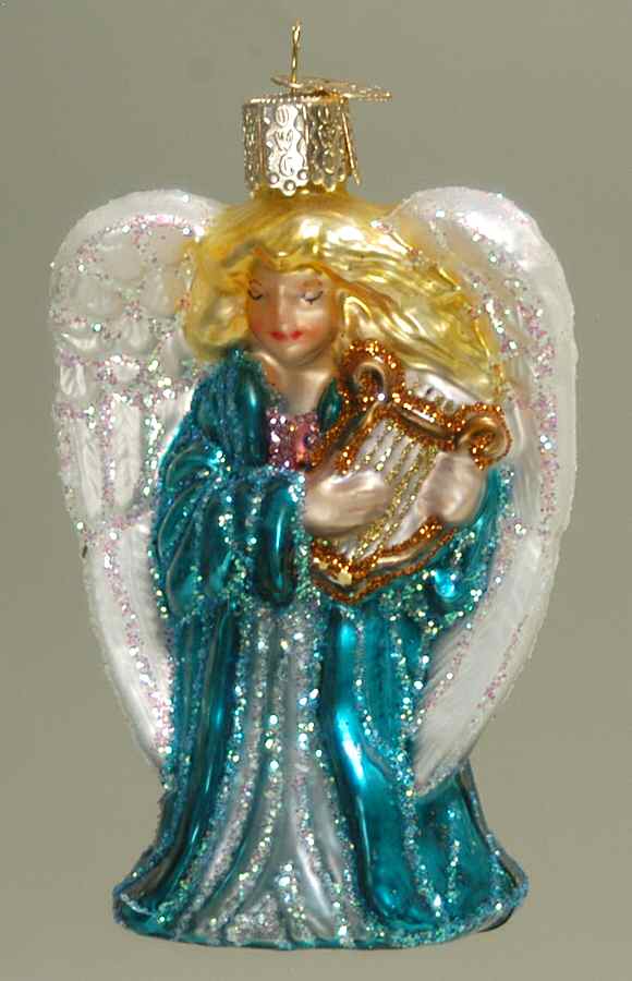 Angels Musical Angel-Harp - No Box 54c by Old World Christmas (Newer)-1