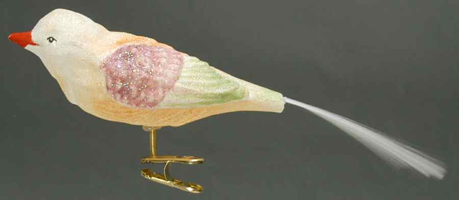 Birds - Clip-On Glistening Royal Songbird - No Box by Old World Christmas (Newer)-1