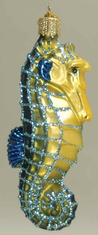 Fish and Marine Life Sea Horse - Blue - No Box 39a by Old World Christmas (Newer)-1