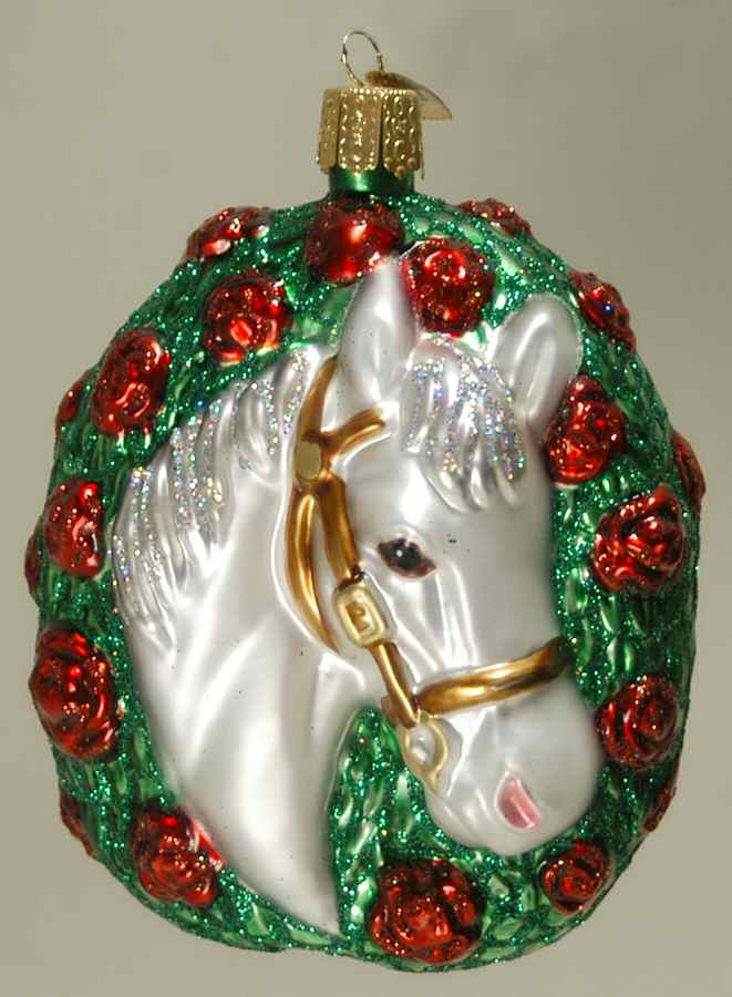 Animals Champion-White Horse - No Box by Old World Christmas (Newer)-1