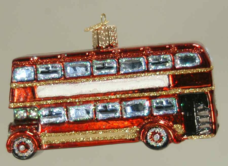 Old World Christmas Double-Decker Bus - No Box by Old World Christmas (Newer)-1