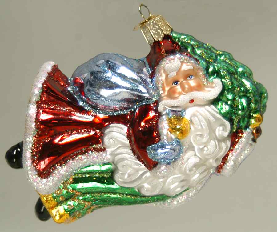 Santa and Mrs Claus Soaring Santa - No Box by Old World Christmas (Newer)-1