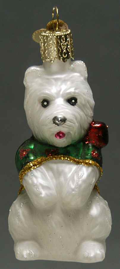 Animals Perky Pup-White - No Box by Old World Christmas (Newer)-1