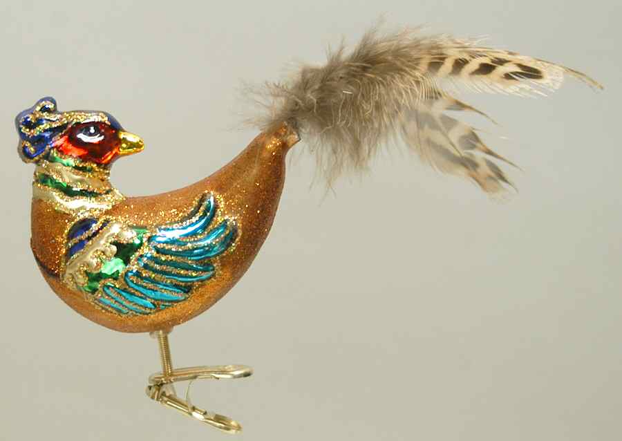 Birds - Clip-On Fantasy Pheasant - No Box by Old World Christmas (Newer)-1