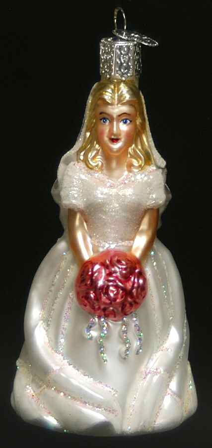 Love & Wedding Bride-Blonde - No Box by Old World Christmas (Newer)-1