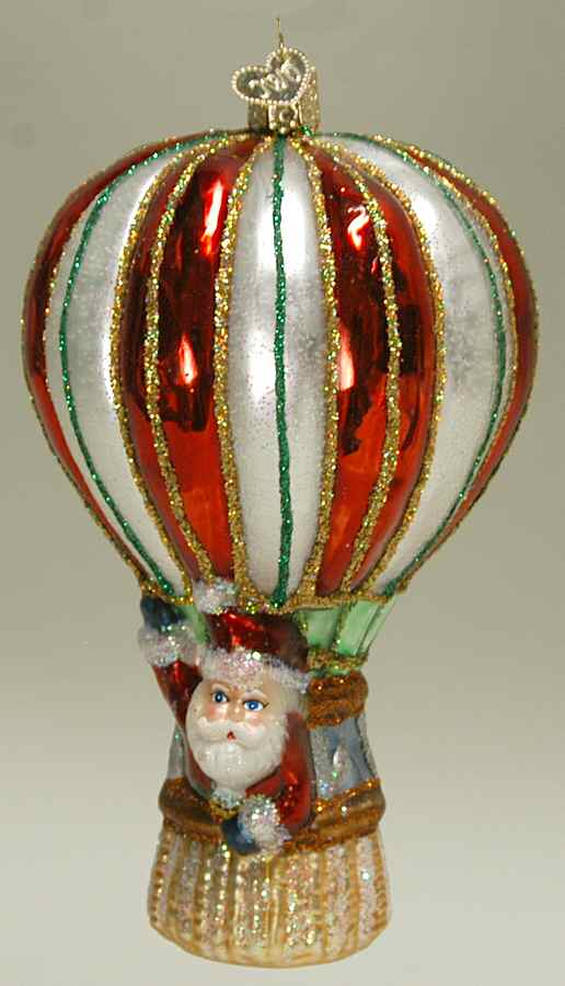 Santa and Mrs Claus Up Up & Away - No Box by Old World Christmas (Newer)-1