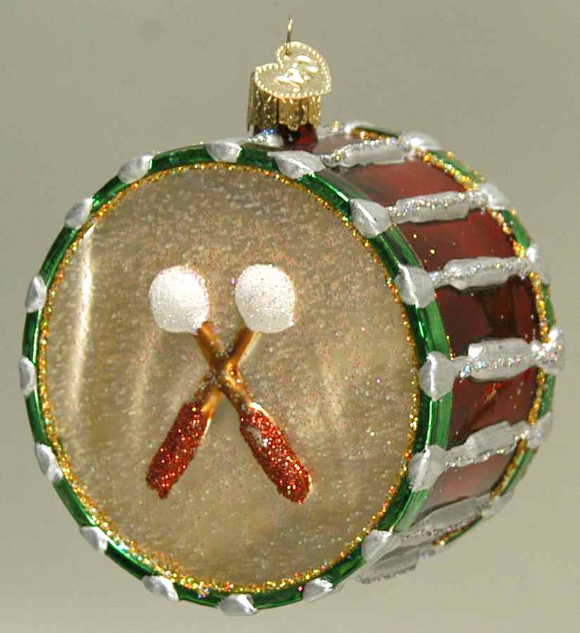 Music Bass Drum - No Box by Old World Christmas (Newer)-1