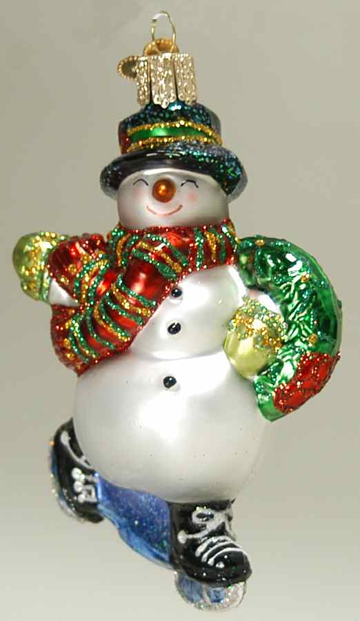 Snowmen Skating Snowman - No Box by Old World Christmas (Newer)-1