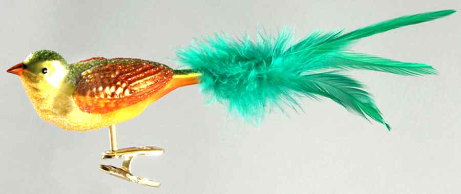 Birds - Clip-On Tropical Songbird - No Box by Old World Christmas (Newer)-1