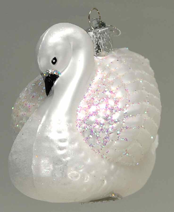 Birds-Hanging Trumpeter Swan - No Box by Old World Christmas (Newer)-1