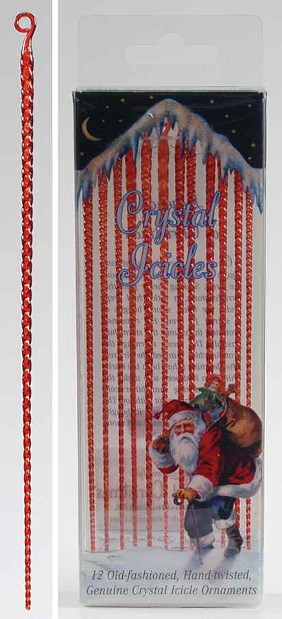 Old World Christmas Red Crystal Icicles-Set Of 12 - With Box Bx749 by Old World Christmas (Newer)-1