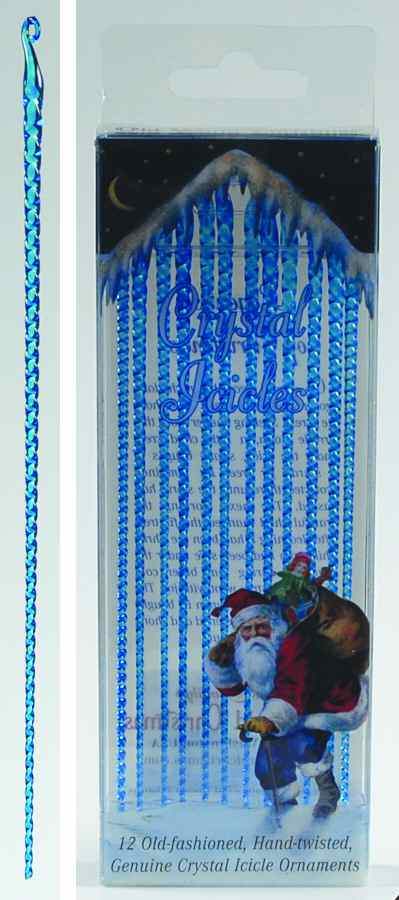 Old World Christmas Blue Crystal Icicles-Set Of 12 - With Box Bx748 by Old World Christmas (Newer)-1