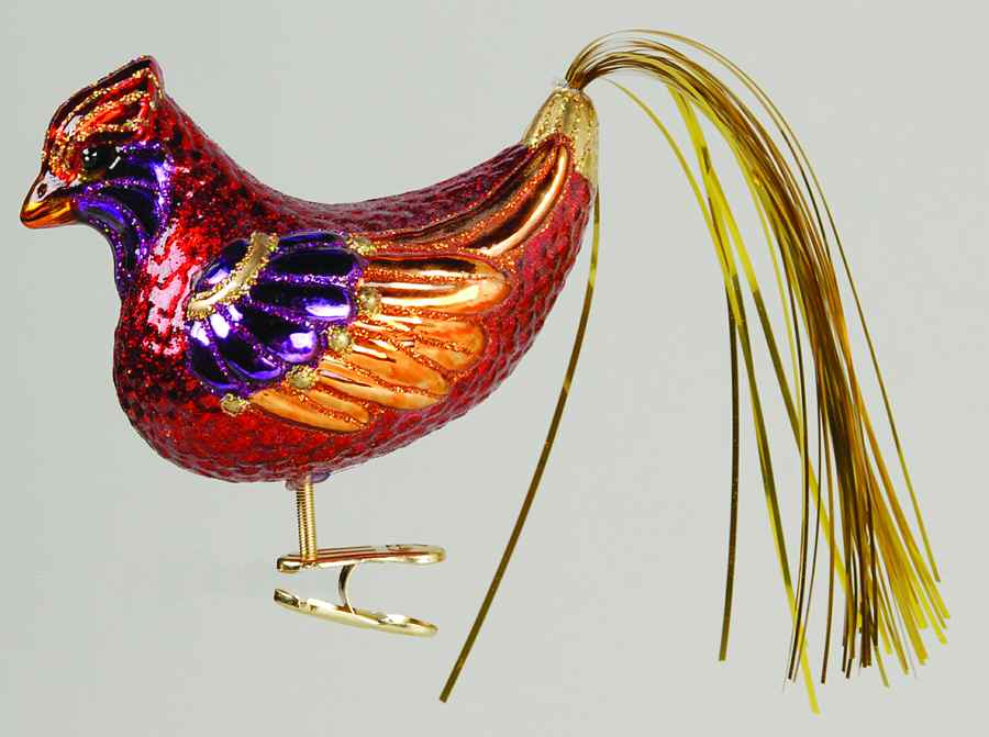 Birds - Clip-On Fantasy Cardinal - No Box by Old World Christmas (Newer)-1