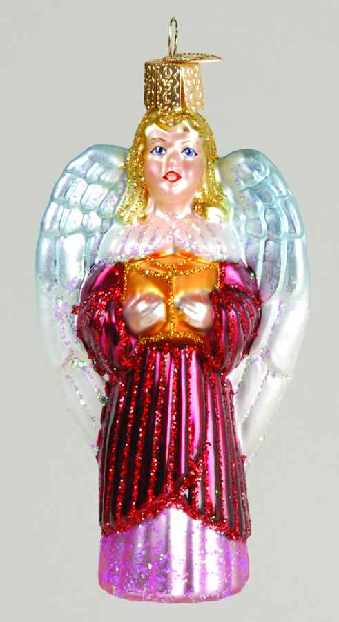 Angels Singing Angel-Red - No Box by Old World Christmas (Newer)-1