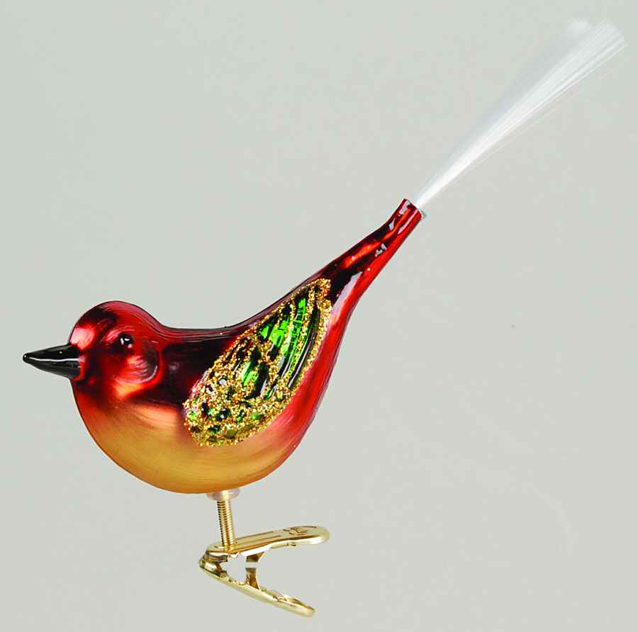 Birds - Clip-On Cheery Songbird - No Box by Old World Christmas (Newer)-1