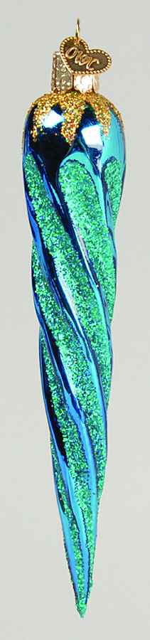 Old World Christmas Glittler Icicle-Blue - No Box by Old World Christmas (Newer)-1