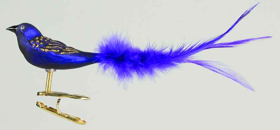 Birds - Clip-On Miniature Bluebird - No Box by Old World Christmas (Newer)-1