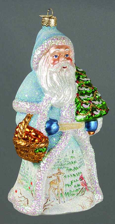Santa and Mrs Claus Glistening Winter Splendor - No Box by Old World Christmas (Newer)-1