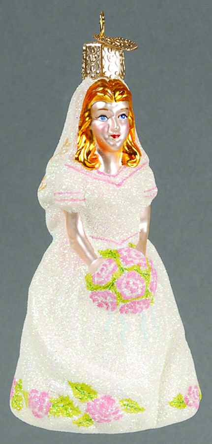 Love & Wedding Glistening Bride - No Box by Old World Christmas (Newer)-1
