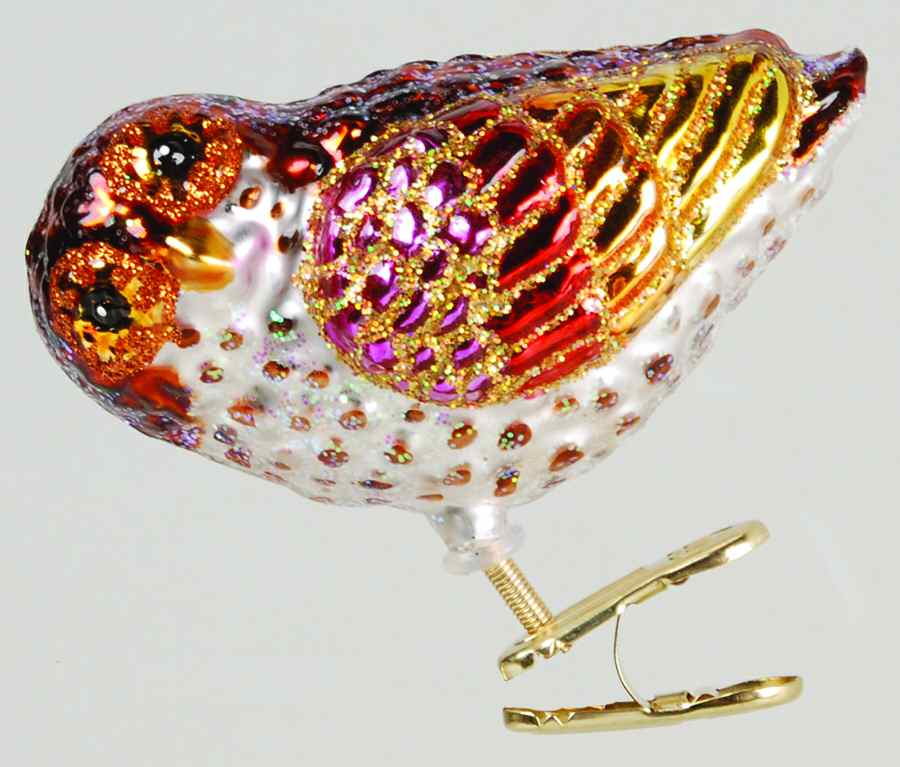 Birds - Clip-On Fantasy Owl - No Box by Old World Christmas (Newer)-1