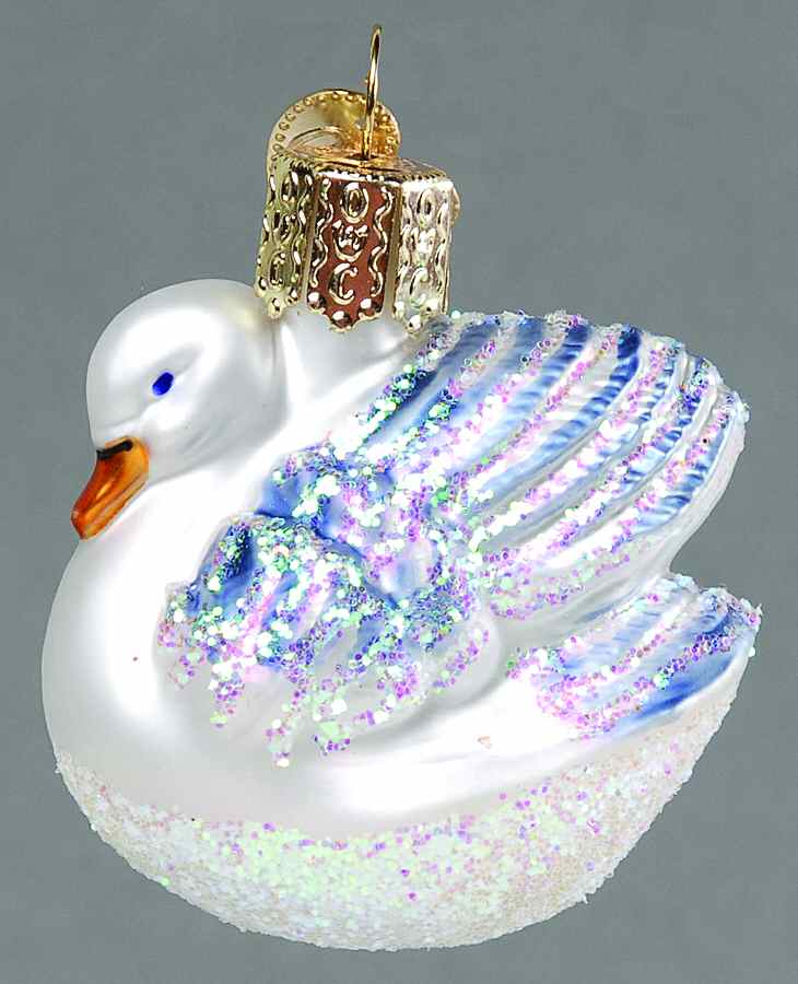 Birds-Hanging Small Swan - No Box by Old World Christmas (Newer)-1