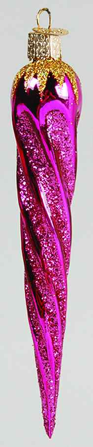 Old World Christmas Glittler Icicle-Pink - Nb943, No Box by Old World Christmas (Newer)-1