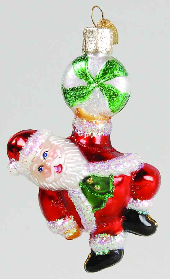 Santa and Mrs Claus Swinging Santa - No Box by Old World Christmas (Newer)-1