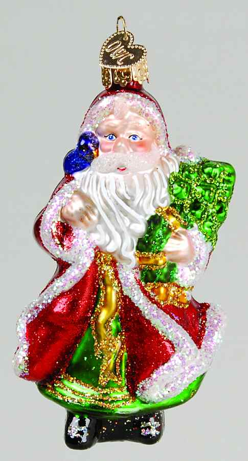 Santa and Mrs Claus Watchbird Santa - No Box by Old World Christmas (Newer)-1