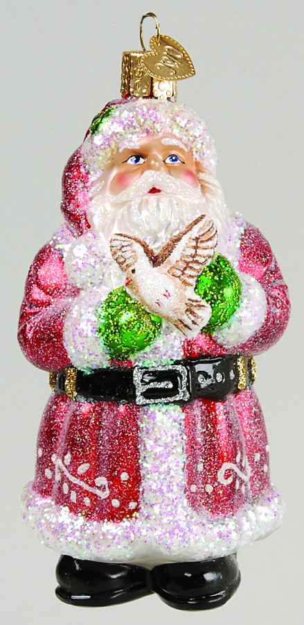 Santa and Mrs Claus Peace Santa - No Box by Old World Christmas (Newer)-1