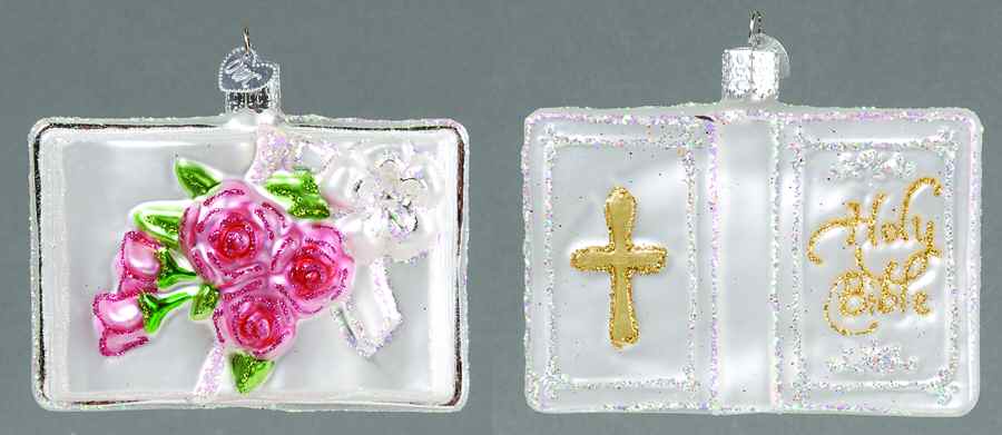 Love & Wedding Wedding Bible - No Box by Old World Christmas (Newer)-1
