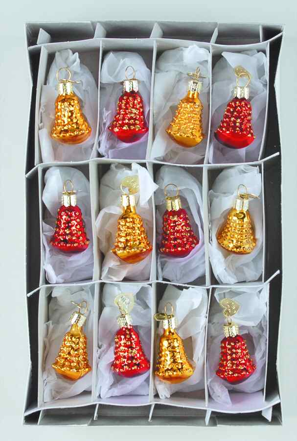 Music Sparkling Mini Bells-Set Of 12 - No Box by Old World Christmas (Newer)-1