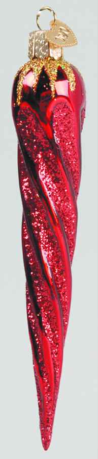 Old World Christmas Glittler Icicle-Red - Nb946, No Box by Old World Christmas (Newer)-1