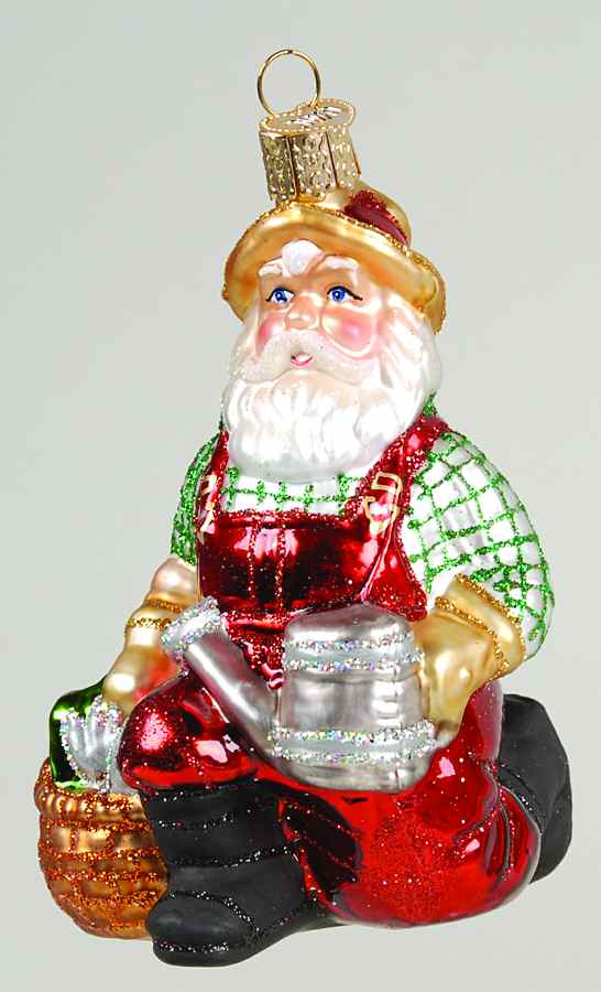 Santa and Mrs Claus Gardener Santa - No Box by Old World Christmas (Newer)-1