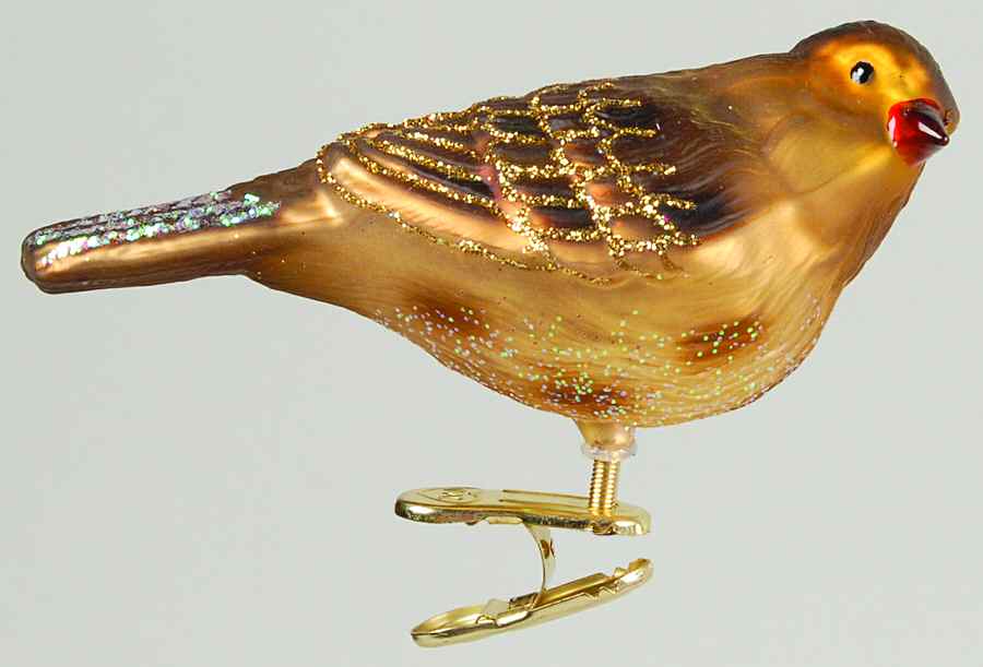 Birds - Clip-On Sparrow - No Box by Old World Christmas (Newer)-1