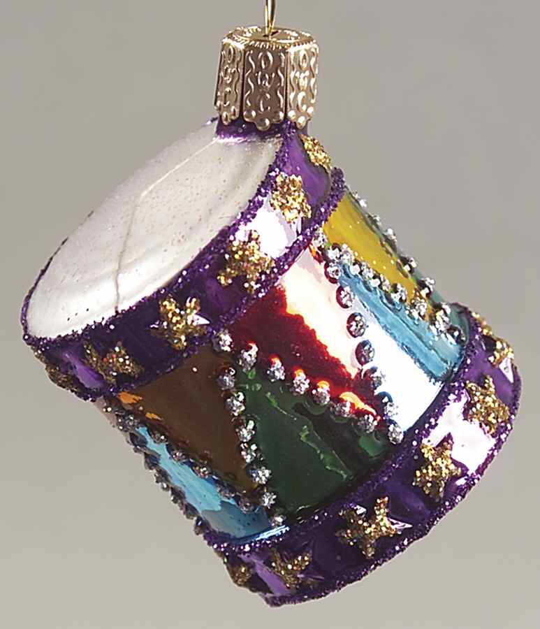 Music Toy Drum - No Box by Old World Christmas (Newer)-1