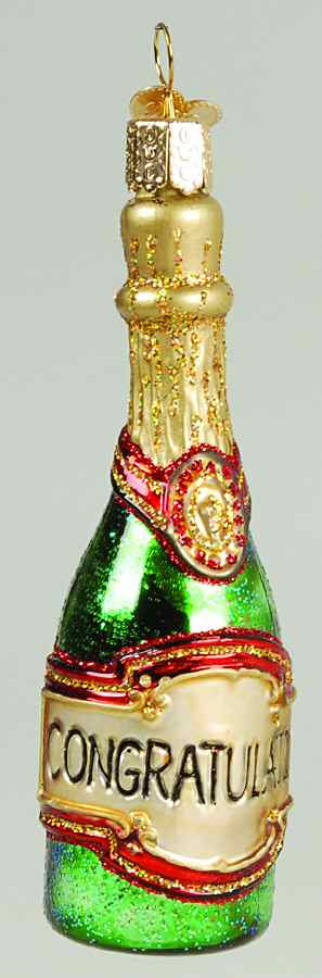 Wine, Spirits & More Champagne Bottle - No Box by Old World Christmas (Newer)-1