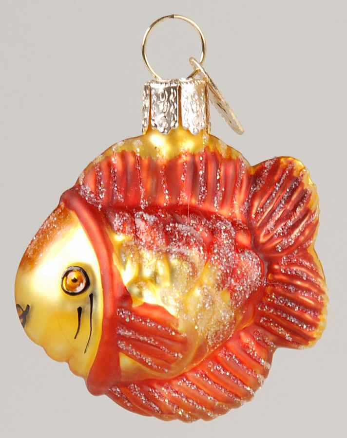 Fish and Marine Life Small Fish-Pink - No Box by Old World Christmas (Newer)-1